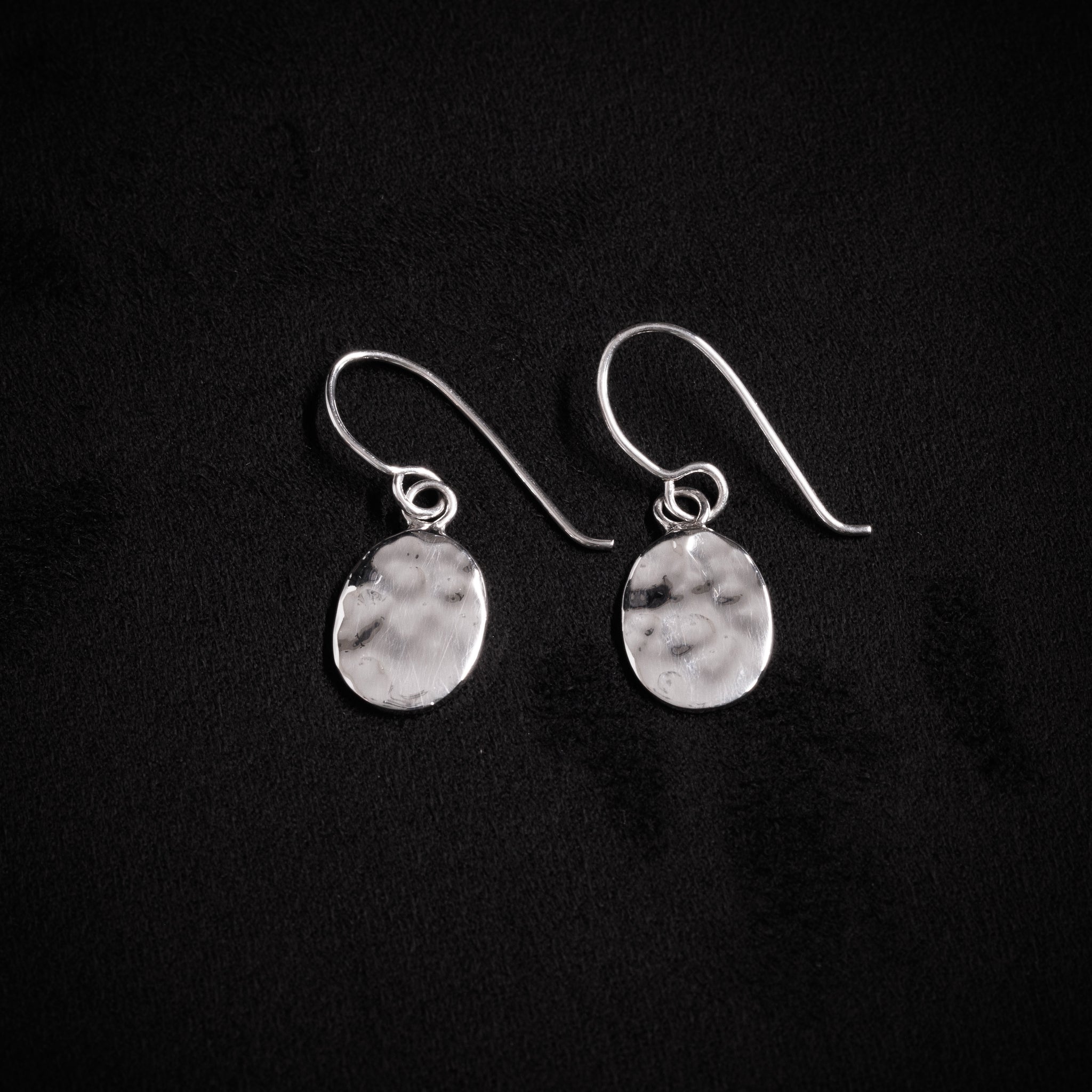 Vertical Pebbled Earrings